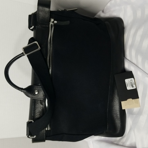 SHINOLA FLAP MESSENGER BAG IN BLACK/CANVAS-LEATHER - Picture 2 of 10